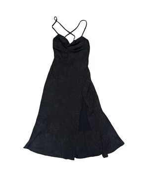 Hello Molly Black Strappy Cowl Midi Dress